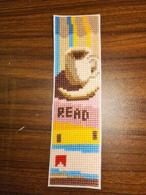 Cross Stitch Bookmark READ